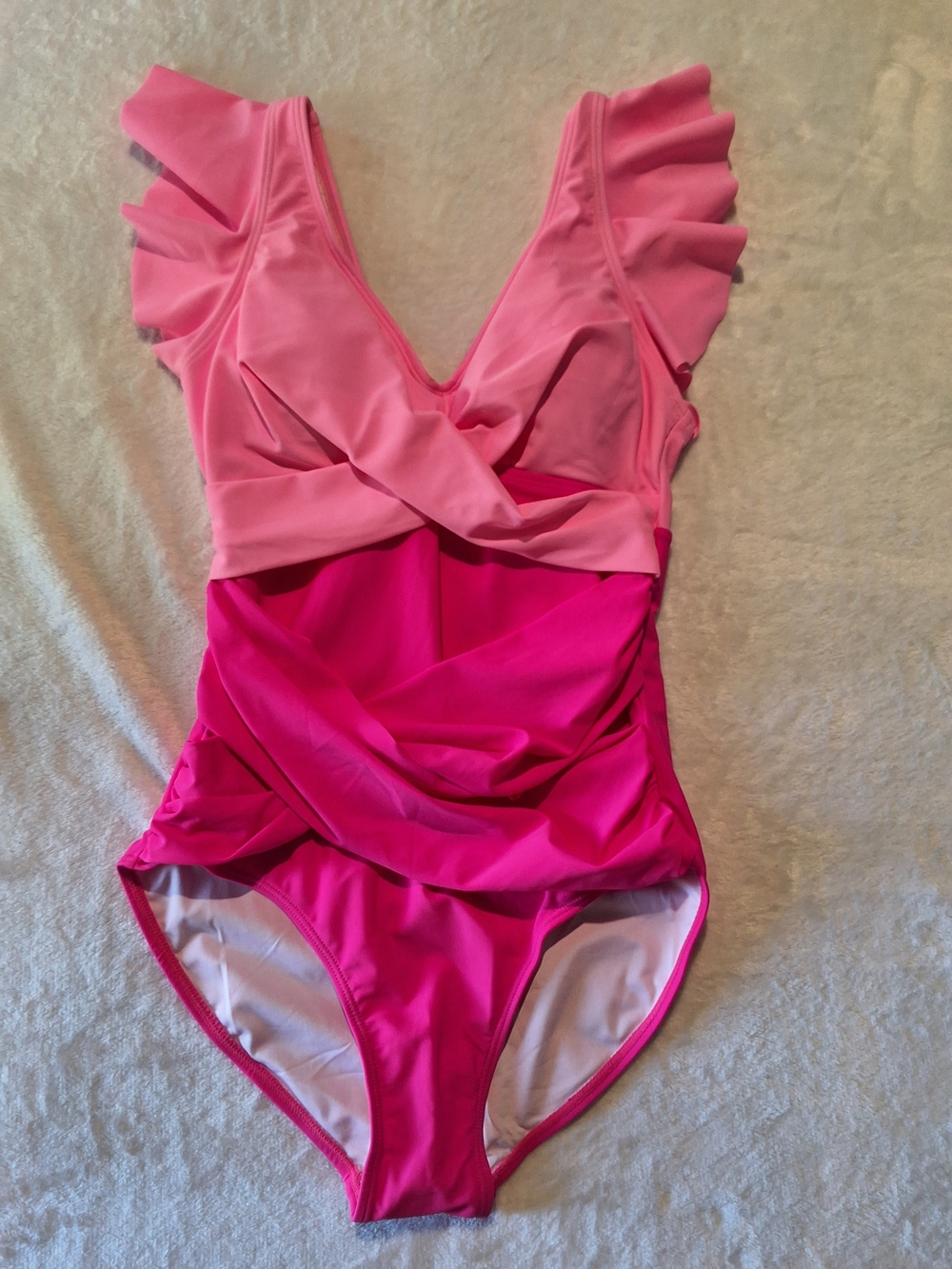 Pink Ruffled One-Piece Swimsuit